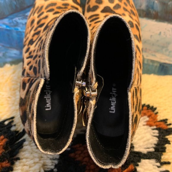 Women's Limelight Moira 370008 Animal Print pony hair Leather ankle Boots 7 - Picture 3 of 14